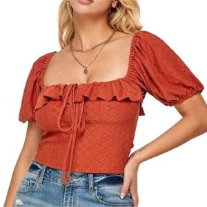 Eyelet shirt / blouse